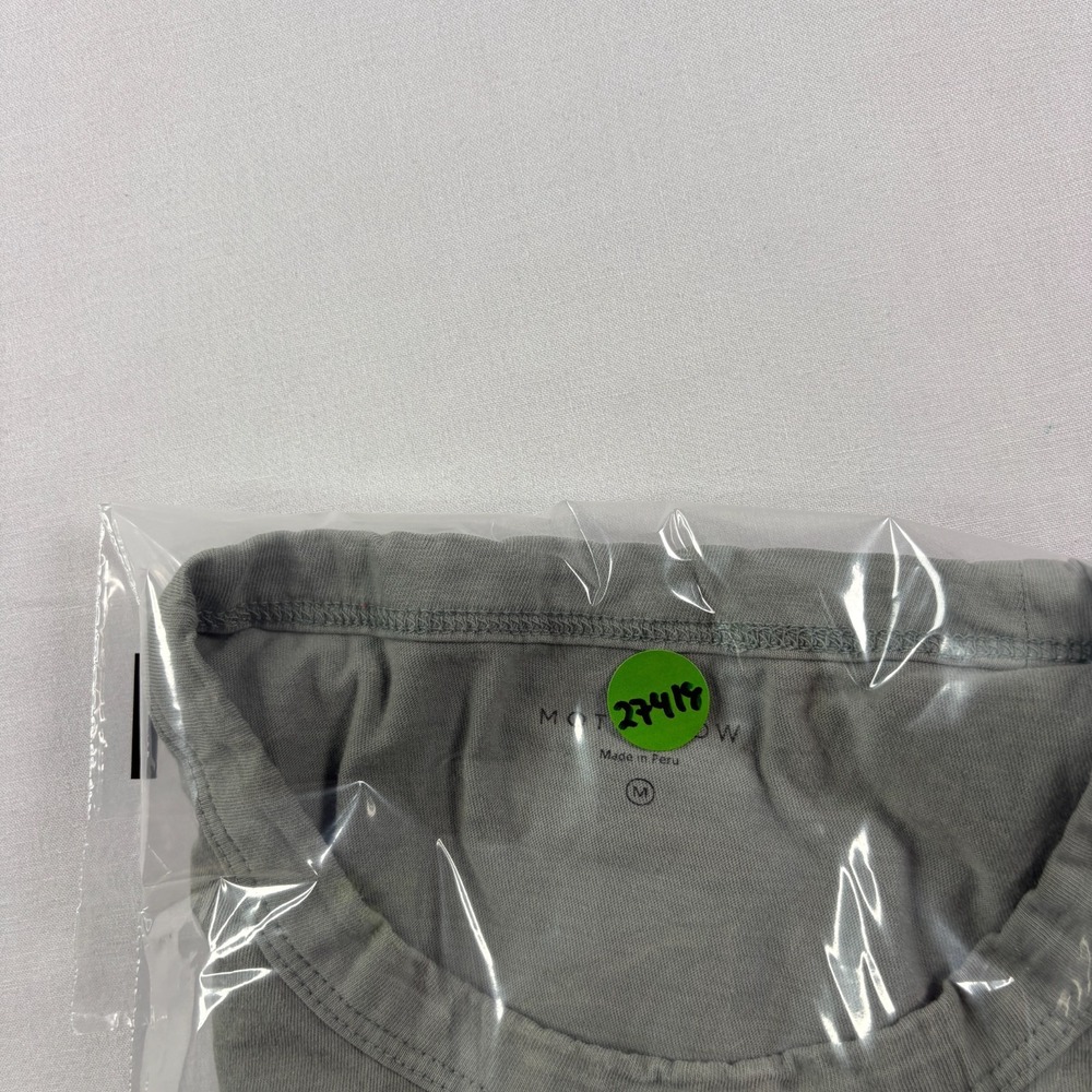Mott & Bow Shirt Mens Medium Gray Green Crew Neck Short Sleeve Tee Huckberry - Picture 8 of 8